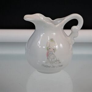 Precious Moments Mother Sew Dear Mini Pitcher 1986 Samuel J Butcher Enesco Japan